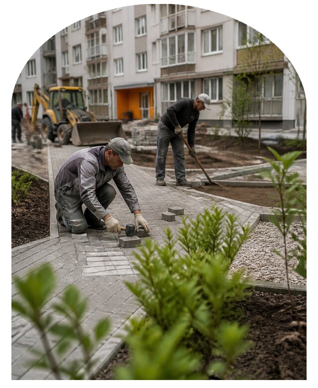 Благоустройство двора многоквартирного дома в Бирске